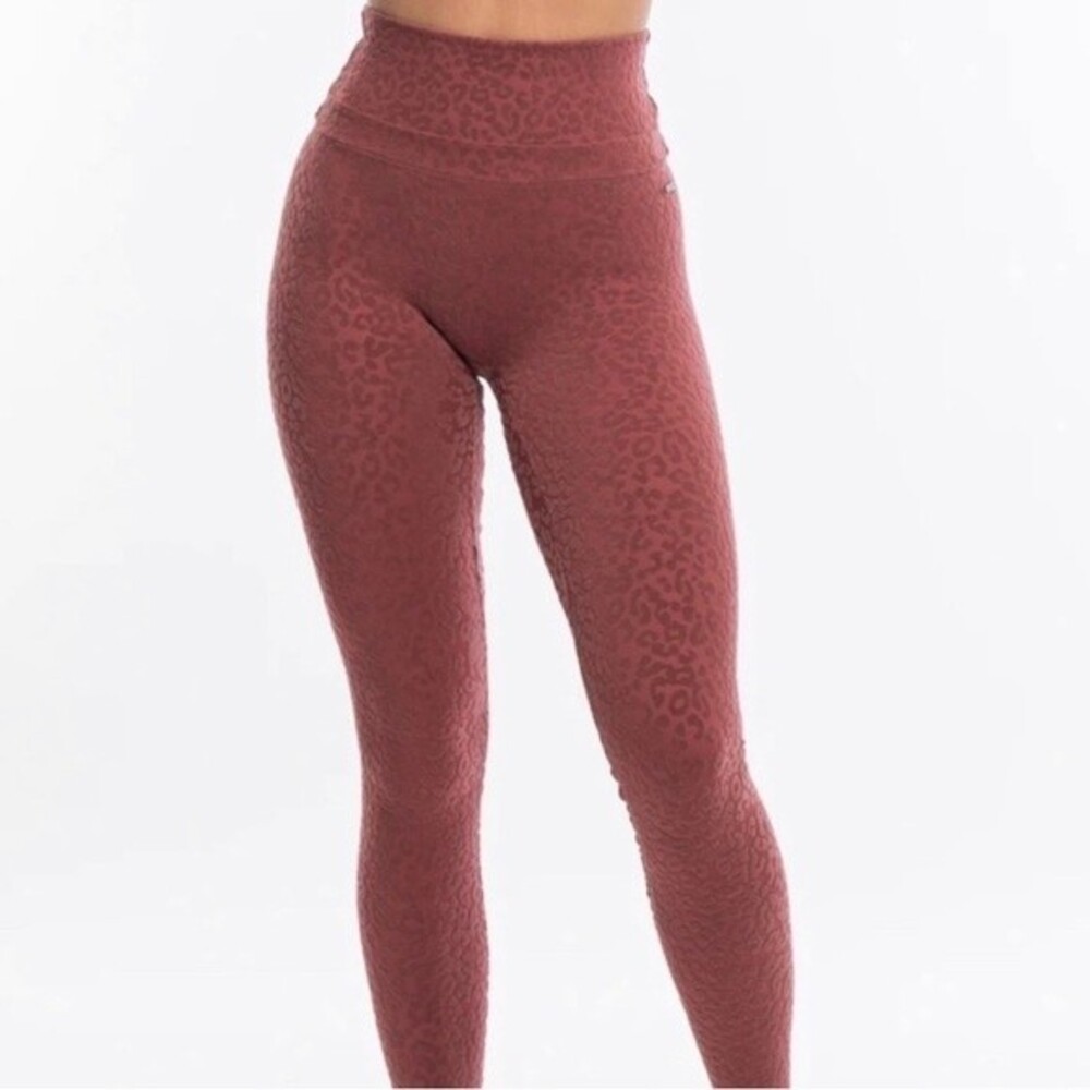 ECHT Textured Leopard Print Leggings Size Small